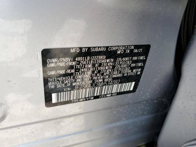 Photo 10 from auction – 2021 SUBARU FORESTER P with VIN JF2SKAJC8MH534082