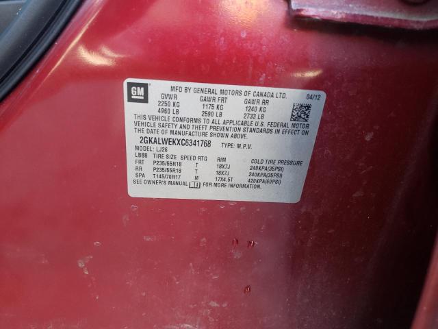Photo 10 from auction – 2012 GMC TERRAIN SL with VIN 2GKALWEKXC6341768