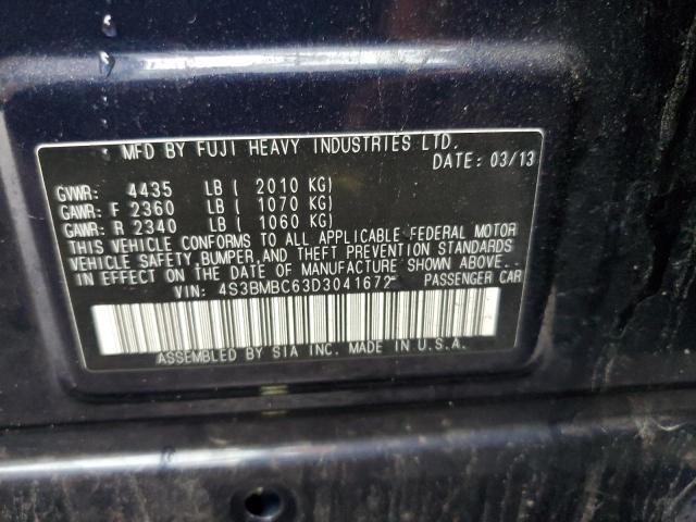 Photo 10 from auction – 2013 SUBARU LEGACY 2.5 with VIN 4S3BMBC63D3041672