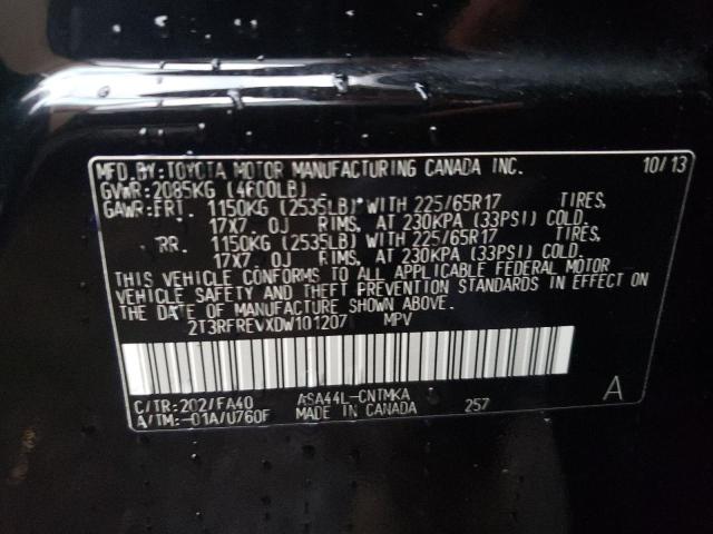 Photo 10 from auction – 2013 TOYOTA RAV4 XLE with VIN 2T3RFREVXDW101207