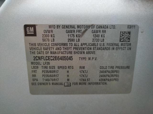 Photo 10 from auction – 2011 CHEVROLET EQUINOX LS with VIN 2CNFLCEC2B6405045