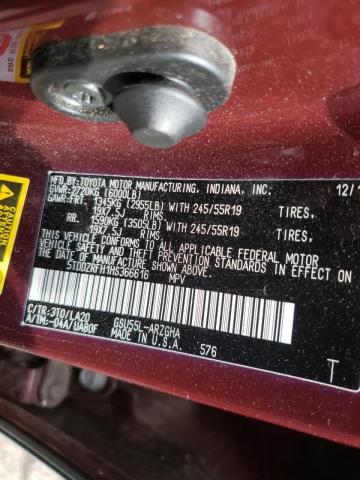 Photo 10 from auction – 2017 TOYOTA HIGHLANDER with VIN 5TDDZRFH1HS366616