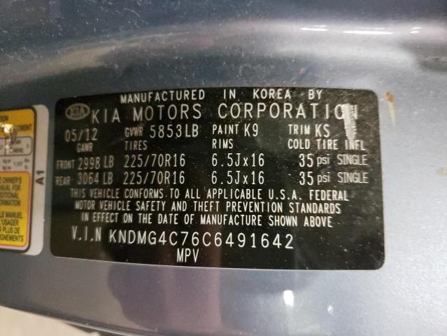 Photo 10 from auction – 2012 KIA SEDONA LX with VIN KNDMG4C76C6491642