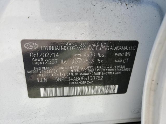 Photo 10 from auction – 2015 HYUNDAI SONATA SPO with VIN 5NPE34AB0FH100762
