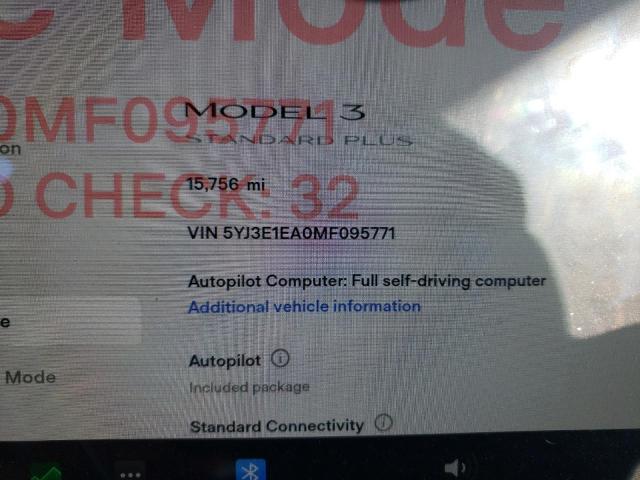 Photo 8 from auction – 2021 TESLA MODEL 3 with VIN 5YJ3E1EA0MF095771