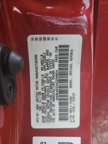Foto 10 de la subasta – 2010 TOYOTA COROLLA BA con VIN 1NXBU4EEXAZ299804