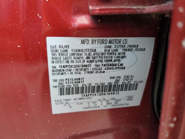 Photo 10 from auction – 2005 FORD FIVE HUNDR with VIN 1FAFP24135G169812