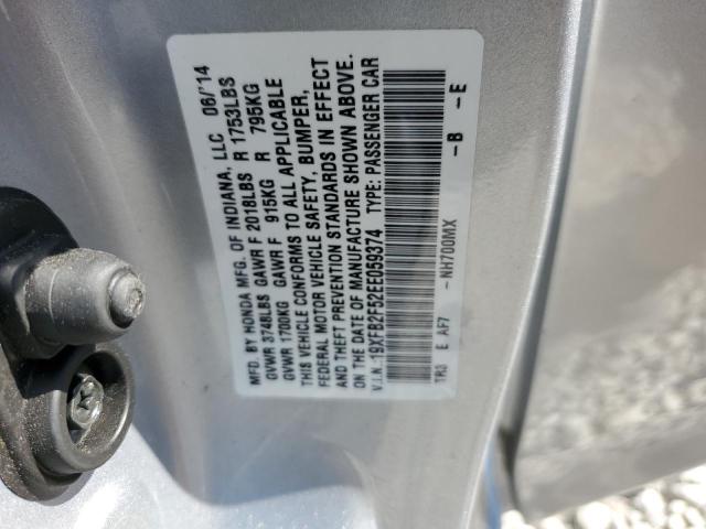 Zdjęcie 10 z aukcji – 2014 HONDA CIVIC LX z VIN 19XFB2F52EE059374