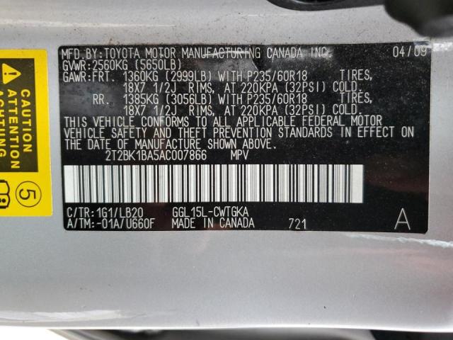 Photo 10 from auction – 2010 LEXUS RX 350 with VIN 2T2BK1BA5AC007866