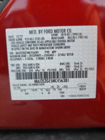 Photo 10 from auction – 2021 FORD ECOSPORT S with VIN MAJ3S2GE5MC456381