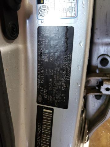 Photo 10 from auction – 2012 KIA FORTE EX with VIN KNAFU5A24C5601721
