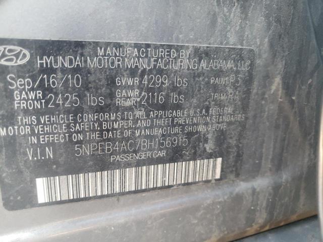 Photo 10 from auction – 2011 HYUNDAI SONATA GLS with VIN 5NPEB4AC7BH156915