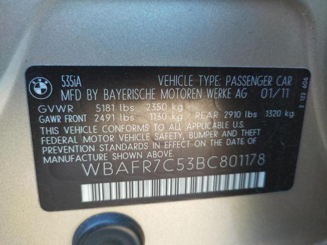 Photo 10 from auction – 2011 BMW 535 I with VIN WBAFR7C53BC801178