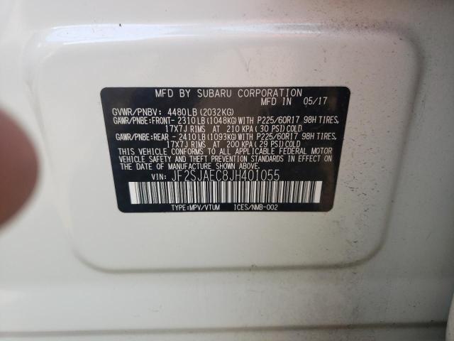 Photo 10 from auction – 2018 SUBARU FORESTER 2 with VIN JF2SJAEC8JH401055