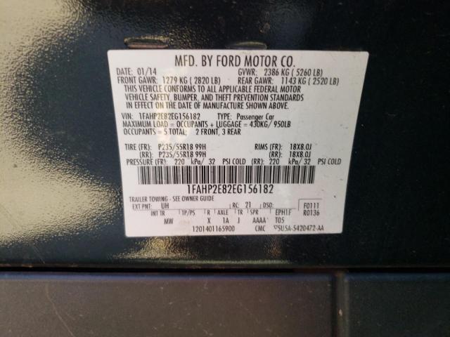 Photo 10 from auction – 2014 FORD TAURUS SEL with VIN 1FAHP2E82EG156182