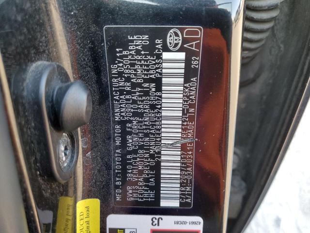 Photo 10 from auction – 2011 TOYOTA COROLLA BA with VIN 2T1BU4EE8BC624078