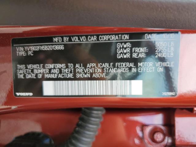 Photo 10 from auction – 2011 VOLVO S60 T6 with VIN YV1902FH5B2013666