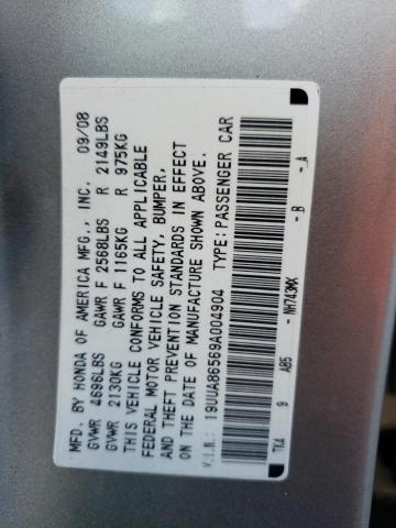 Photo 10 from auction – 2009 ACURA TL with VIN 19UUA86569A004904