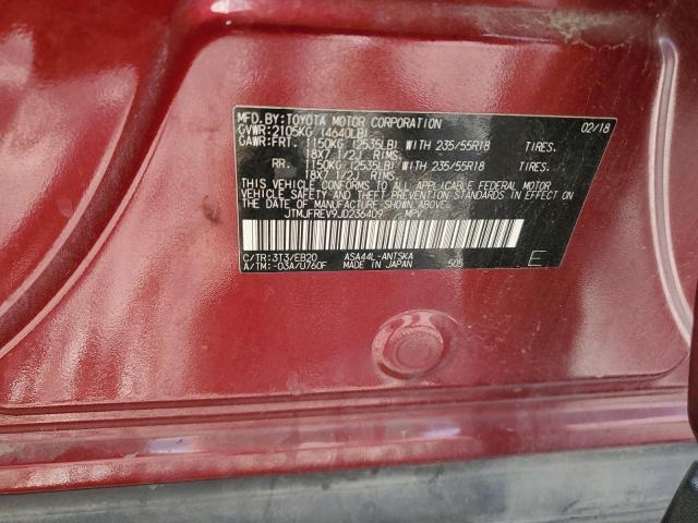 Photo 10 from auction – 2018 TOYOTA RAV4 SE with VIN JTMJFREV9JD236409