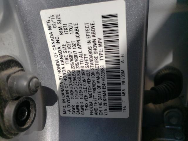 Photo 10 from auction – 2015 HONDA CR-V EX with VIN 2HKRM4H54FH633583