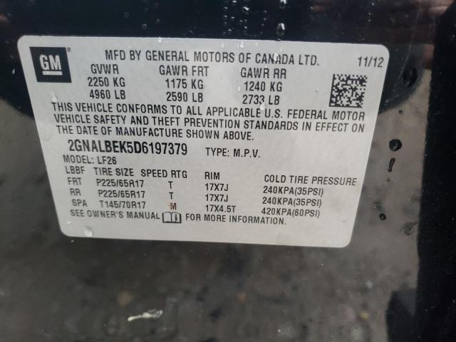 Photo 10 from auction – 2013 CHEVROLET EQUINOX with VIN 2GNALBEK5D6197379