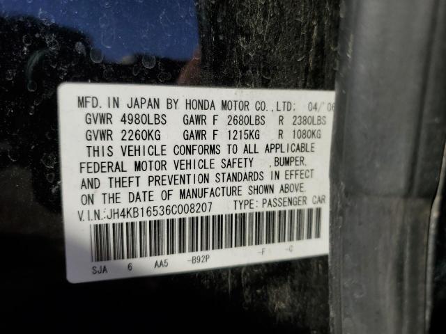 Photo 10 from auction – 2006 ACURA RL with VIN JH4KB16536C008207