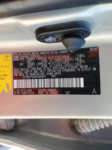 Photo 10 from auction – 2008 LEXUS RX 350 with VIN 2T2HK31UX8C085667