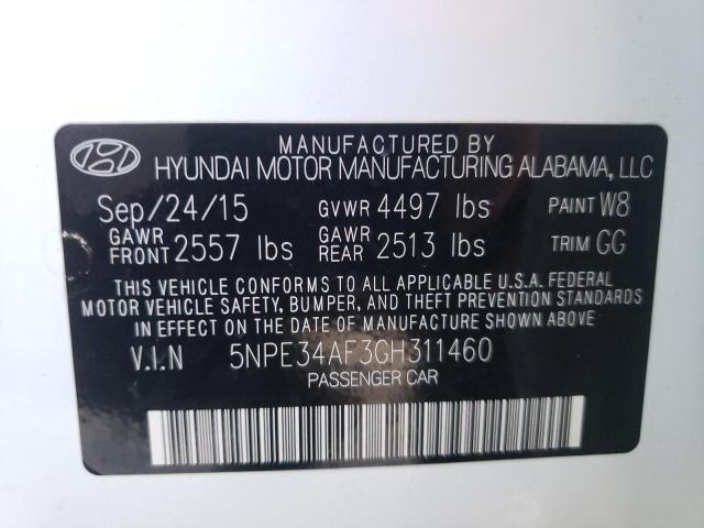 Photo 10 from auction – 2016 HYUNDAI SONATA SPO with VIN 5NPE34AF3GH311460