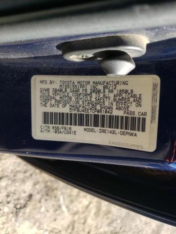 Zdjęcie 10 z aukcji – 2012 TOYOTA COROLLA BA z VIN 5YFBU4EE7CP061042