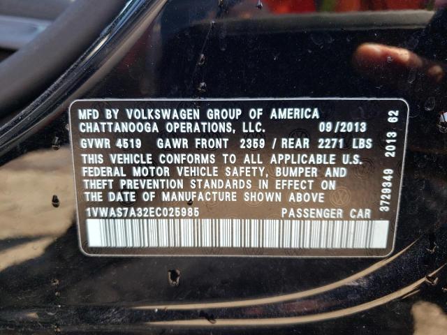 Photo 10 from auction – 2014 VOLKSWAGEN PASSAT S with VIN 1VWAS7A32EC025985