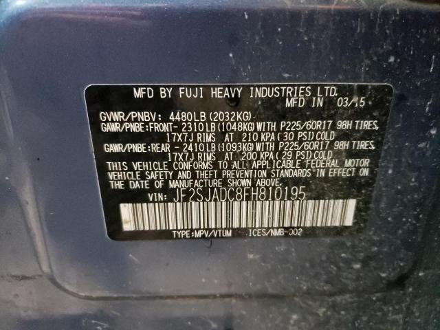 Photo 10 from auction – 2015 SUBARU FORESTER 2 with VIN JF2SJADC8FH810195