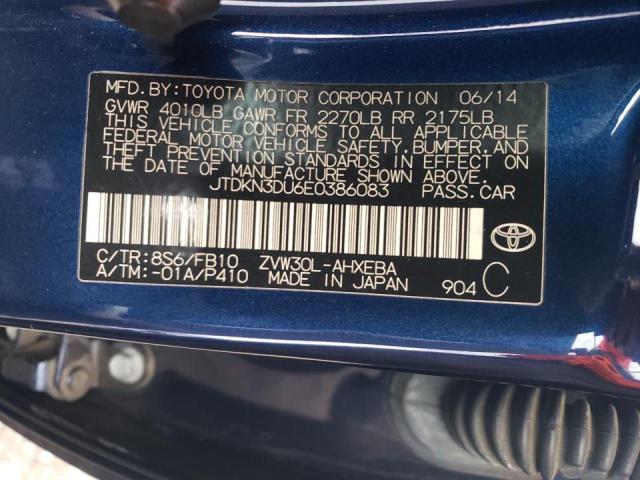 Photo 10 from auction – 2014 TOYOTA PRIUS with VIN JTDKN3DU6E0386083