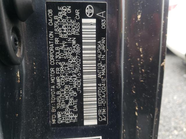 Photo 10 from auction – 2009 TOYOTA SCION TC with VIN JTKDE167590277889