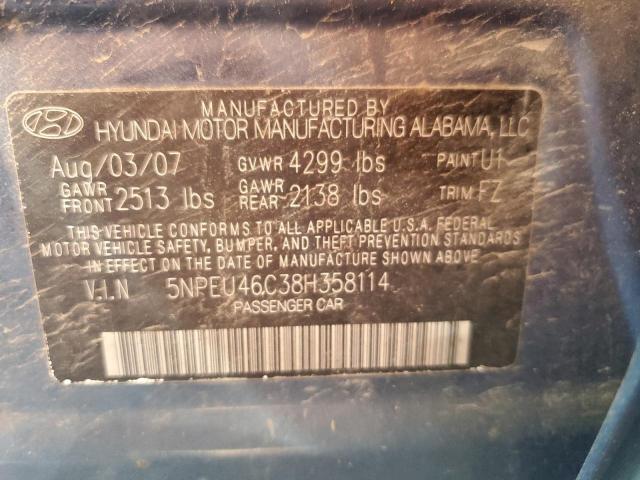 Photo 10 from auction – 2008 HYUNDAI SONATA SE with VIN 5NPEU46C38H358114