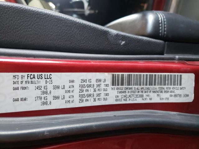 Photo 10 from auction – 2015 DODGE DURANGO SX with VIN 1C4RDJAG7FC953888