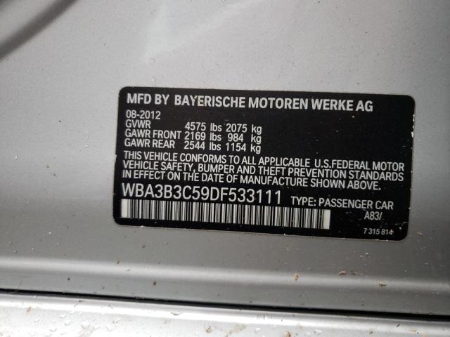 Photo 10 from auction – 2013 BMW 328 XI with VIN WBA3B3C59DF533111