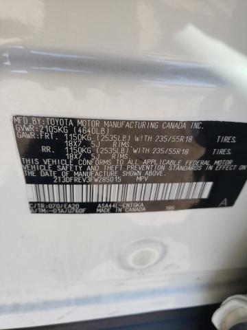 Photo 10 from auction – 2015 TOYOTA RAV4 LIMIT with VIN 2T3DFREV3FW285015