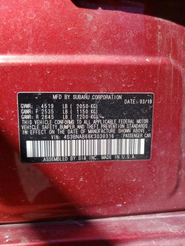 Photo 10 from auction – 2019 SUBARU LEGACY 2.5 with VIN 4S3BNAB66K3030316
