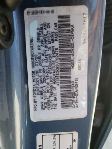 Photo 10 from auction – 2003 TOYOTA CAMRY LE with VIN 4T1BE30K63U762478
