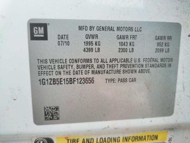 Photo 10 from auction – 2011 CHEVROLET MALIBU LS with VIN 1G1ZB5E15BF123656