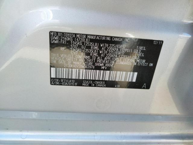 Photo 10 from auction – 2011 TOYOTA RAV4 LIMIT with VIN 2T3DK4DV2BW063978