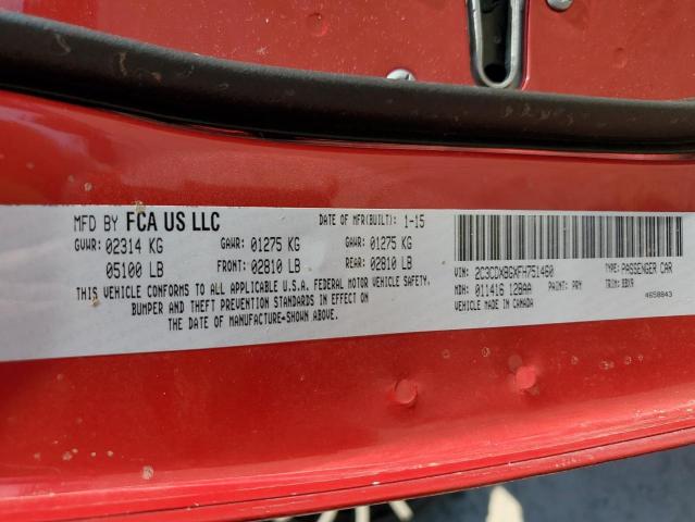 Photo 10 from auction – 2015 DODGE CHARGER SE with VIN 2C3CDXBGXFH751460