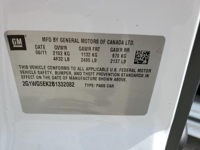 Photo 10 from auction – 2011 CHEVROLET IMPALA LT with VIN 2G1WG5EK2B1332082
