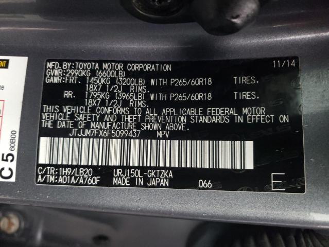 Photo 10 from auction – 2015 LEXUS GX 460 PRE with VIN JTJJM7FX6F5099437