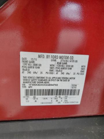 Photo 10 from auction – 2016 FORD EXPLORER X with VIN 1FM5K8DH3GGB94793