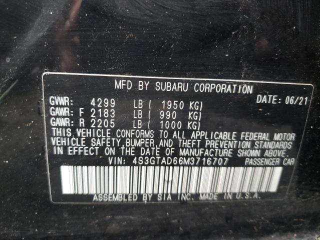 Photo 10 from auction – 2021 SUBARU IMPREZA PR with VIN 4S3GTAD66M3716707