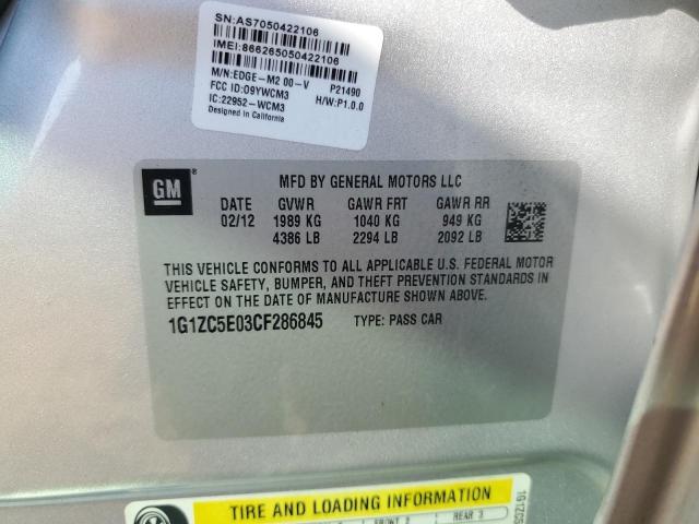 Photo 10 from auction – 2012 CHEVROLET MALIBU 1LT with VIN 1G1ZC5E03CF286845