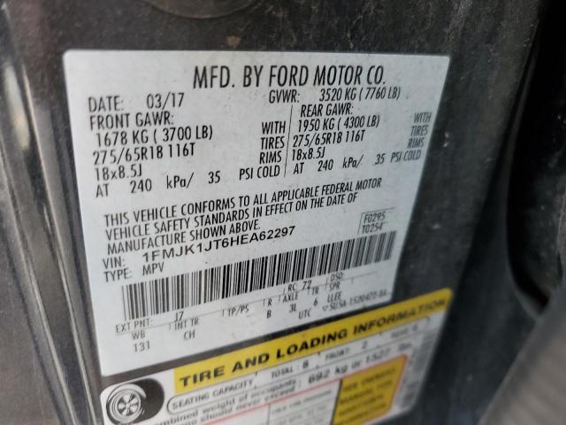 Photo 10 from auction – 2017 FORD EXPEDITION with VIN 1FMJK1JT6HEA62297