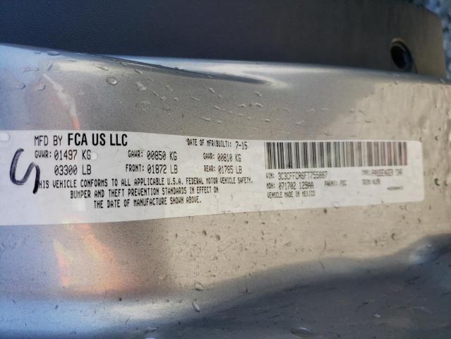 Photo 10 from auction – 2015 FIAT 500 LOUNGE with VIN 3C3CFFCR6FT755887