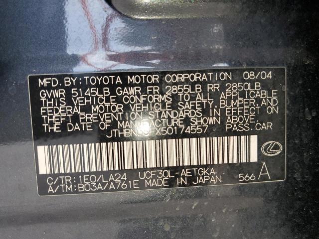 Photo 10 from auction – 2005 LEXUS LS 430 with VIN JTHBN36FX50174557